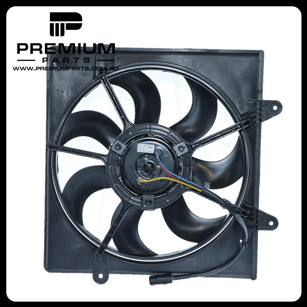 12 v Radiator Fan Assembly Aftermarket Suits Kia Carnival KV11 1999 to 2006