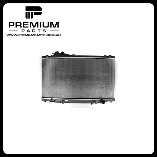 Radiator 34 / 34 mm Plastic Aluminium 400 x 738 x 32 mm Automatic 3.0 L 2JZ-GTE Aftermarket Suits Toyota Supra JZA80 1993 to 2002