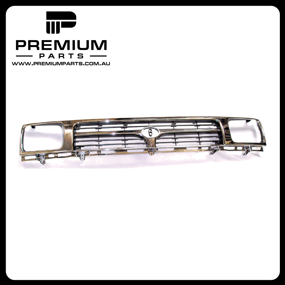 Chrome Grille Aftermarket Suits Toyota Hilux LN85R/LN86R/RN85R/RN90R/YN85R 1988 to 1997