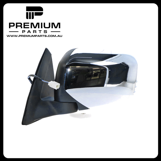 Chrome Door Mirror Electric Adjust Left Side Aftermarket suits Mitsubishi Triton 2006 to 2015