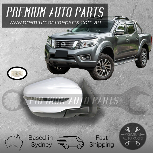 Chrome Door Mirror Glass RIGHT suit Nissan Navara NP300 D23 2015-On (5 Pin Plug)