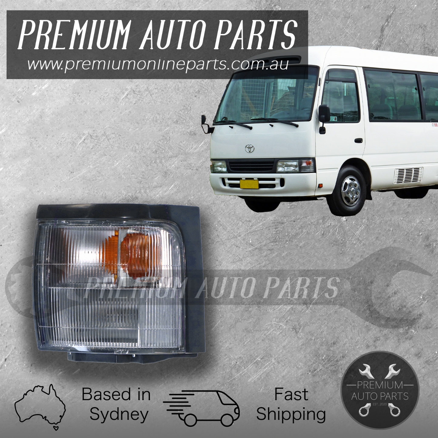 Corner Lamp Light Front LEFT suits Toyota Coaster Bus BB40 BB50 HZB 1993 - 2006