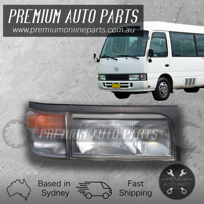 Head Lamp + Corner Light Front RIGHT RH suits Toyota Coaster Bus BB 1993 - 2006