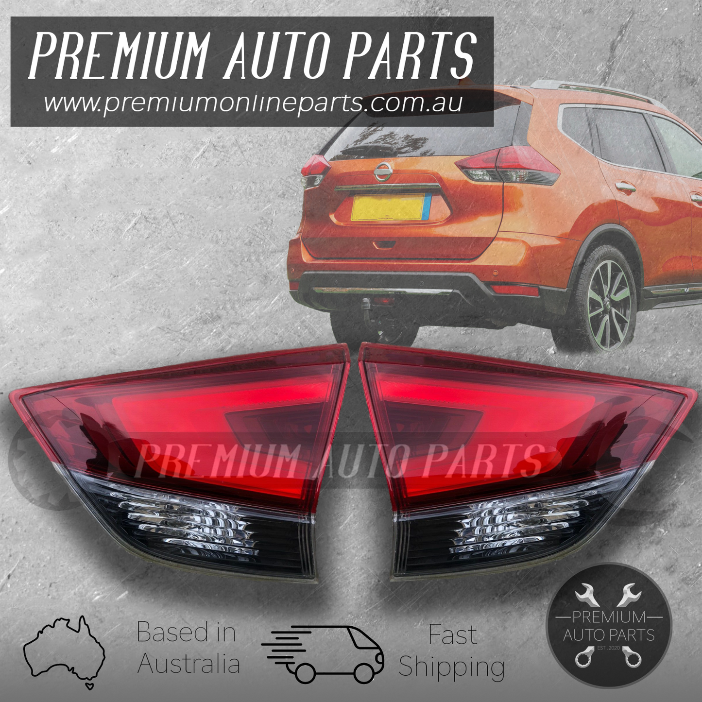 INNER Tail Lamp Light Rear PAIR suits Nissan X-trail Xtrail T32 2017-2021 *LED*