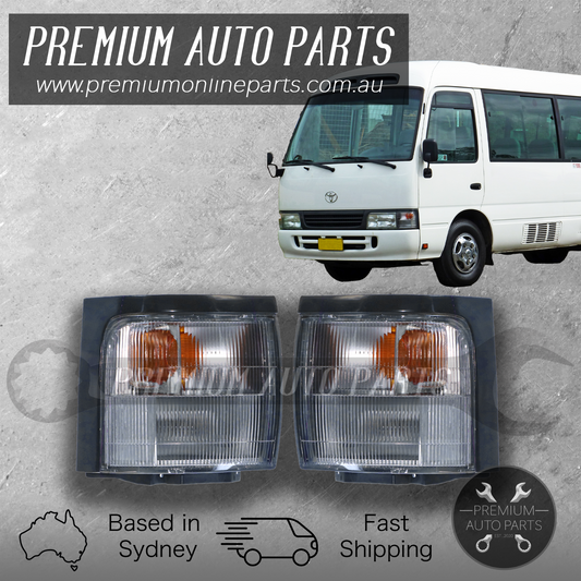 Corner Lamp Light Front PAIR suits Toyota Coaster Bus BB40 BB50 HZB 1993 - 2006