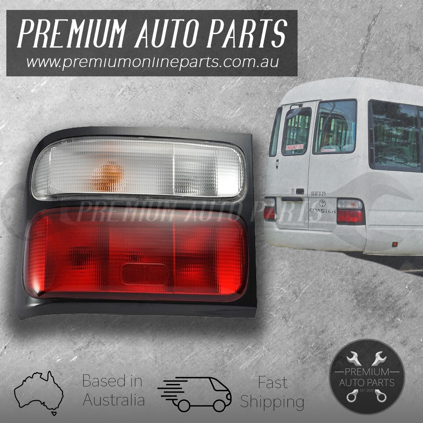 Tail Lamp Light Rear LEFT suits Toyota Coaster Bus BB40 BB50 3RD Gen 2002-2017