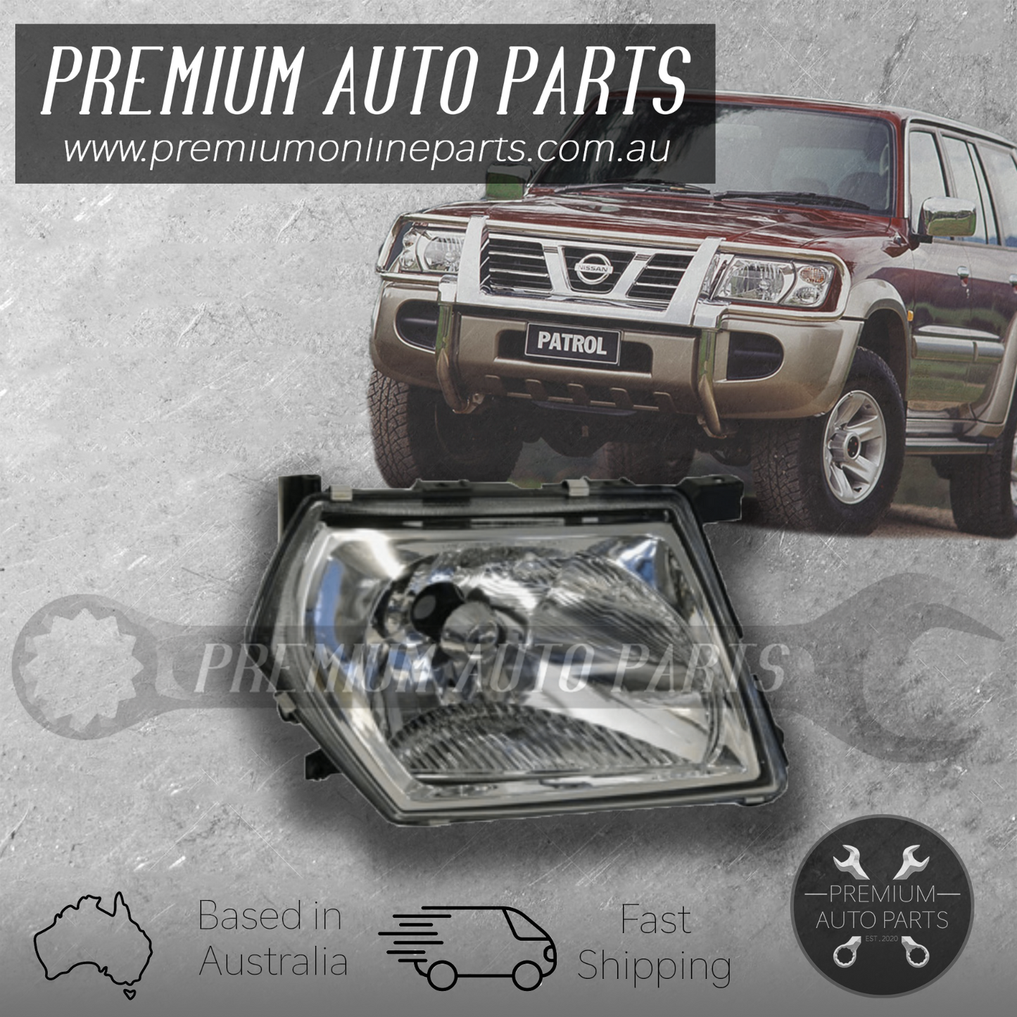 Head Lamp Light Front RIGHT suit Nissan Patrol Y61 GU Series 2 + 3 Wagon 01-04