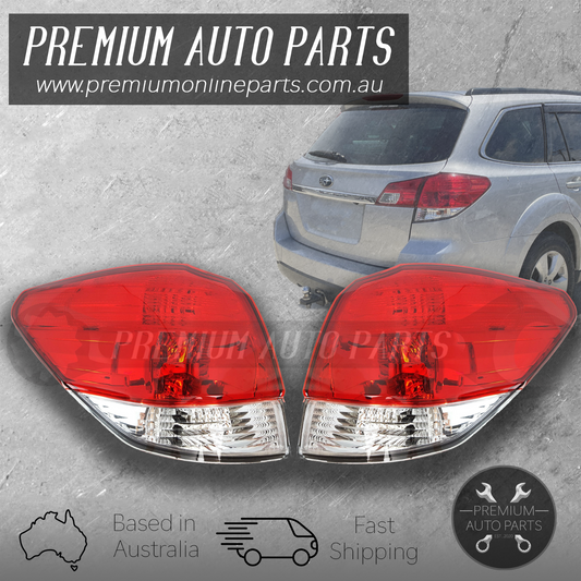 Body Outer Tail Lamp Light Rear PAIR suit Subaru Outback Wagon Gen 4 2009 -2014