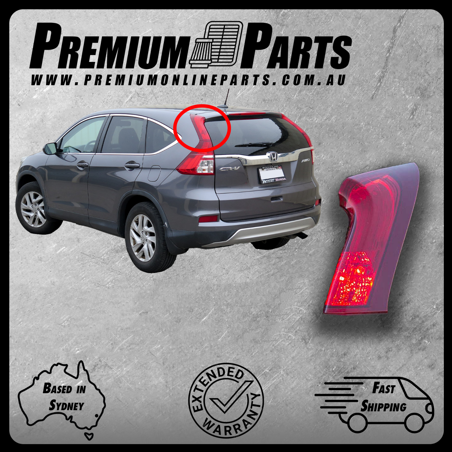 Tail Light Lamp Upper RIGHT Side *OEM GENUINE* Suits Honda CR-V RM 2014 to 2017