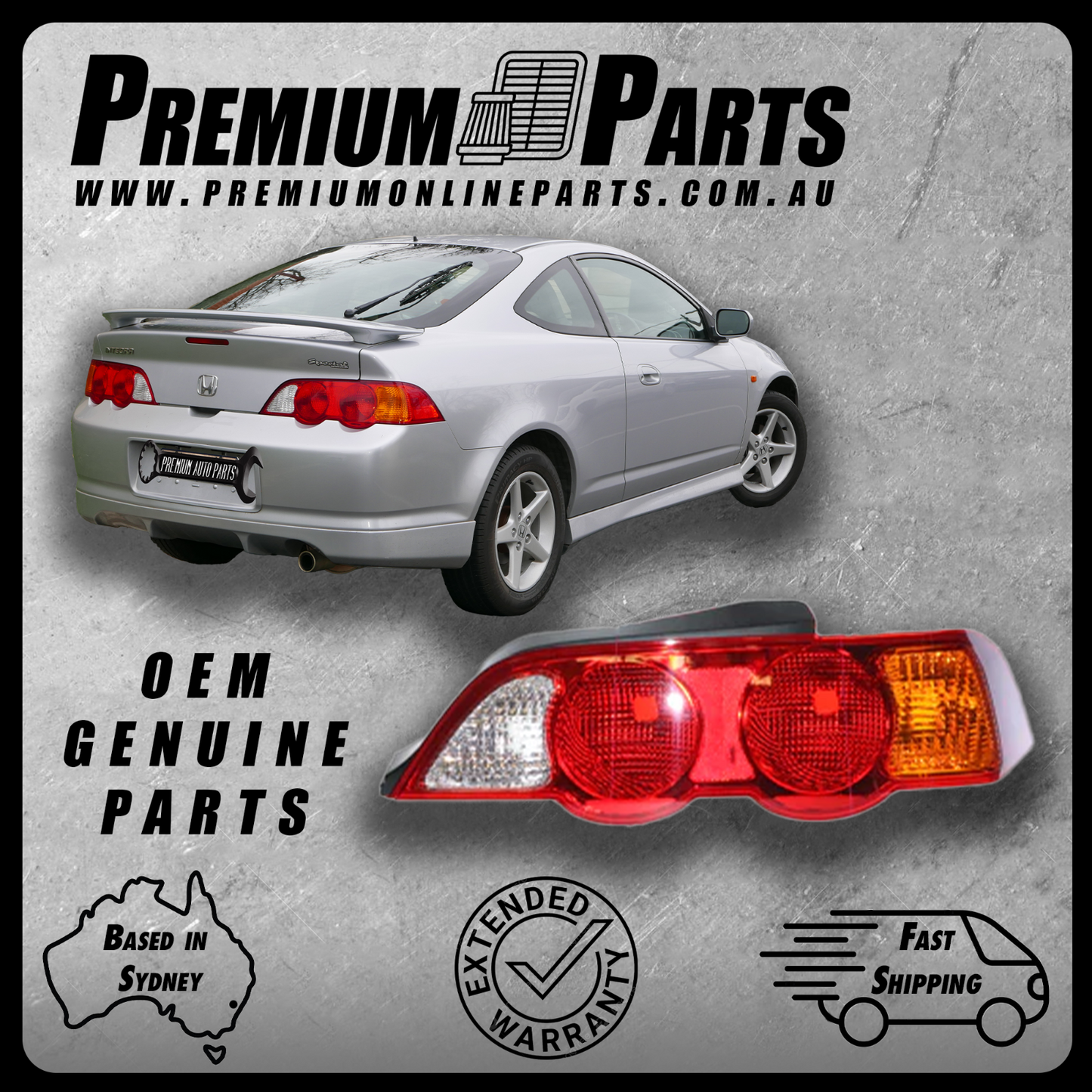 Tail Lamp RIGHT Side ** GENUINE OEM ** Suits Honda Integra DC5 2001 to 2004