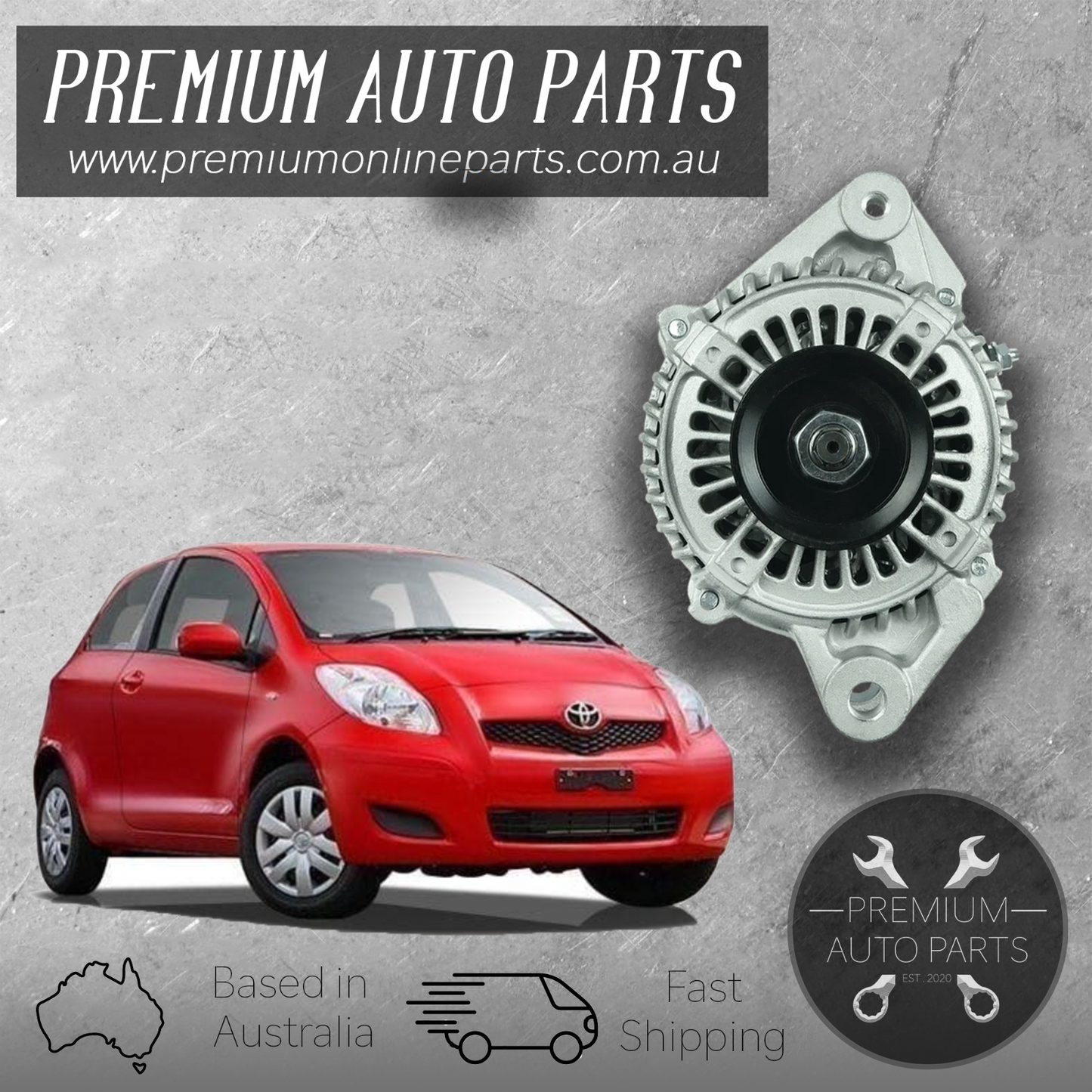 ALTERNATOR Suits Toyota Yaris NCP90 NCP130 1.3L / 1.5L 80 AMP 27060-21150 *NEW*